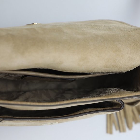 Michael Kors Dunn Medium Suede Saddlebag - Picture 2 of 4